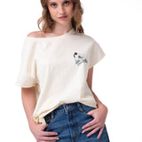 Camiseta Botanical Relaxed Gr Mujer Color Blanco-1