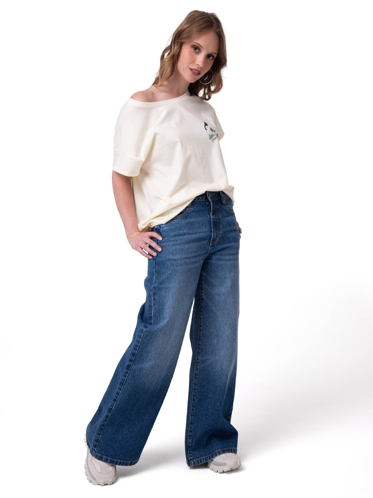 Camiseta Botanical Relaxed Gr Mujer Color Blanco-4