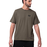 Camiseta Cat Small Logo Tee Hombre Color Verde-1