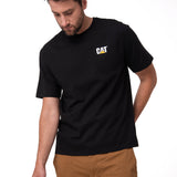 Camiseta Cat Small Logo Tee Hombre Color Negro-1