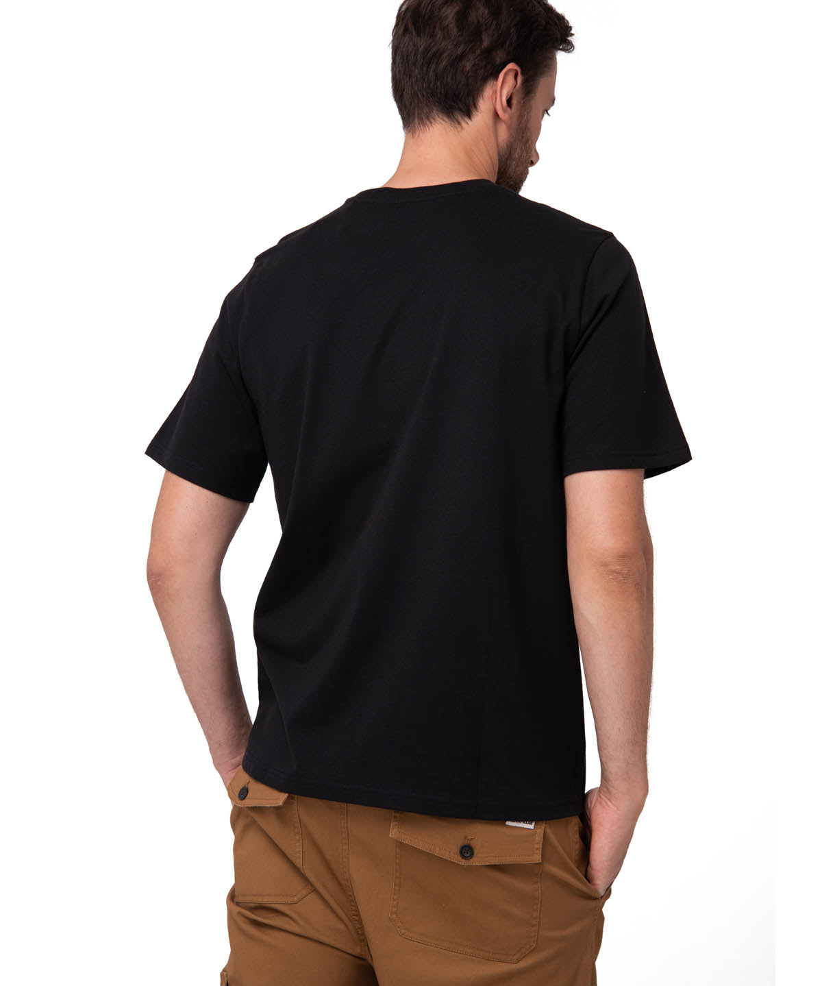 Camiseta Cat Small Logo Tee Hombre Color Negro-2