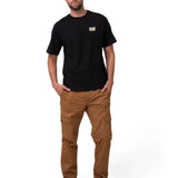 Camiseta Cat Small Logo Tee Hombre Color Negro-4