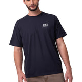 Camiseta Cat Small Logo Tee Hombre Color Azul-1