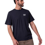 Camiseta Cat Small Logo Tee Hombre Color Azul-2