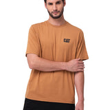 Camiseta Cat Small Logo Tee Para Hombre Color Café-1