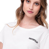 Camiseta W Caterpillar Logo T Mujer Color Blanco-3