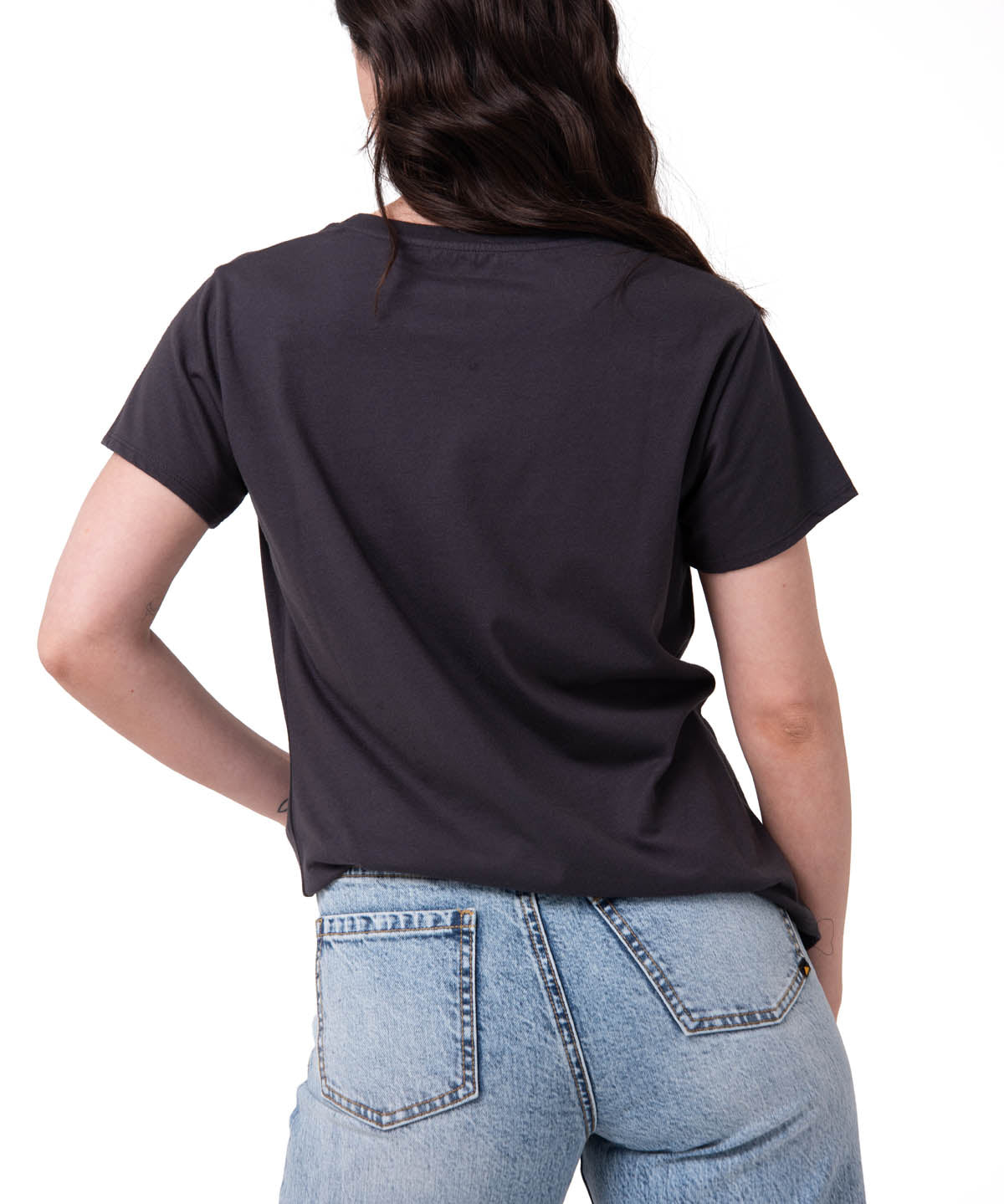 Camiseta W Caterpillar Logo T Mujer Color Gris-3