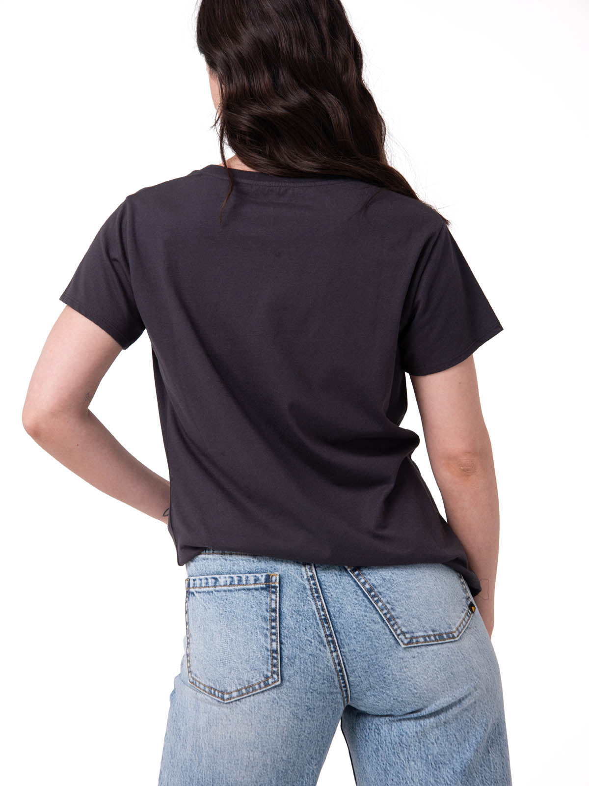 Camiseta W Caterpillar Logo T Mujer Color Gris-3