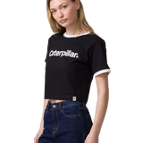 Camiseta Caterpillar Ringer C Para Mujer Color Negro