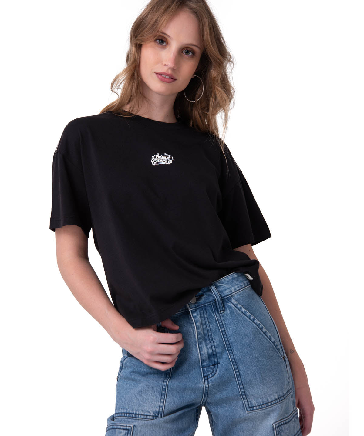 Camiseta Caterpillar Culture Mujer Color Negro-1