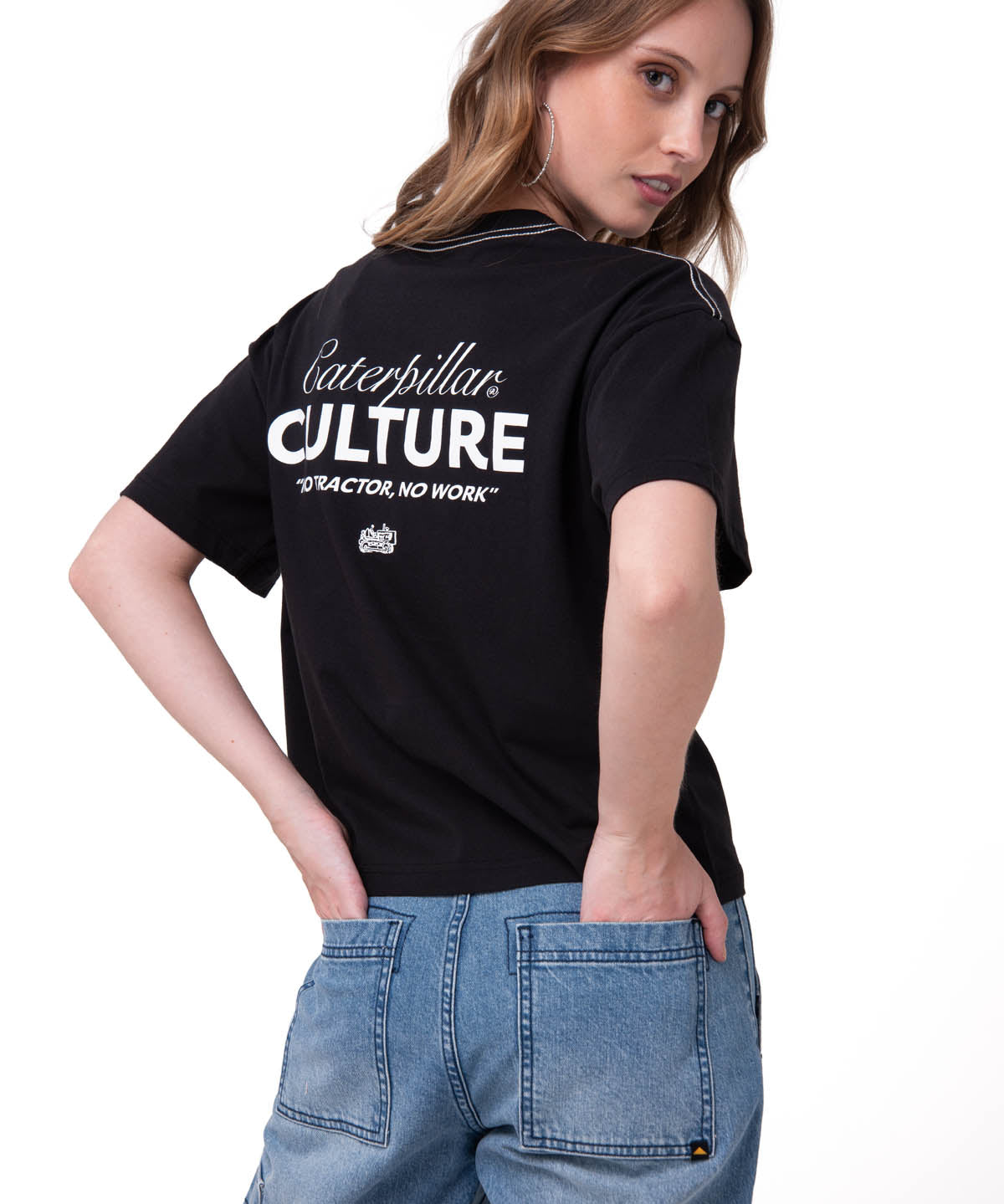 Camiseta Caterpillar Culture Mujer Color Negro-2