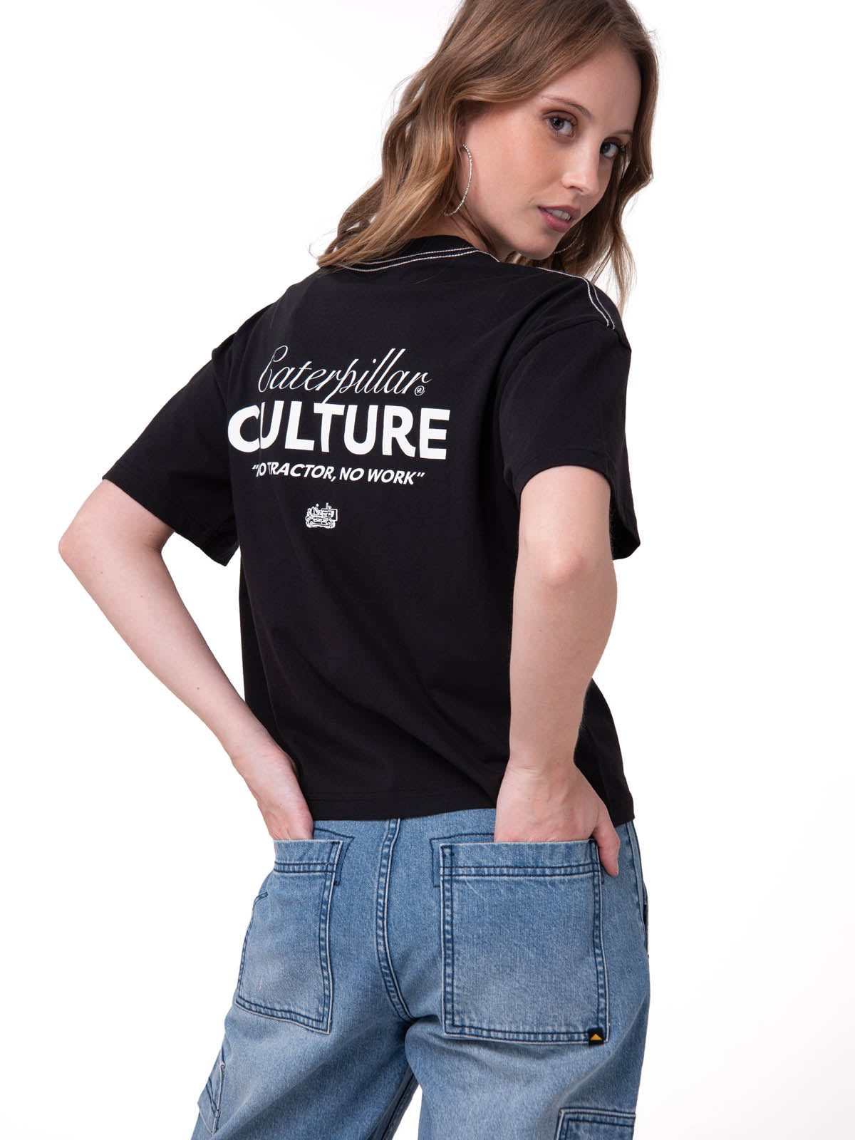 Camiseta Caterpillar Culture Mujer Color Negro-2