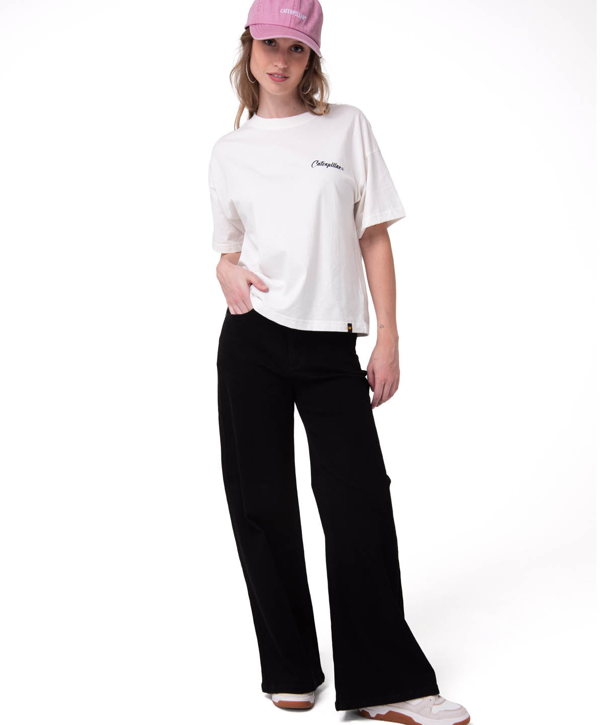 Camiseta Moment In Time Boxy Mujer Color Blanco-1