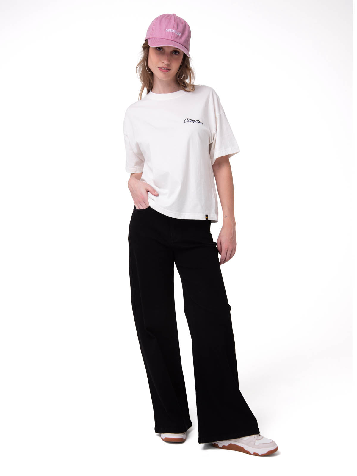 Camiseta Moment In Time Boxy Mujer Color Blanco-1
