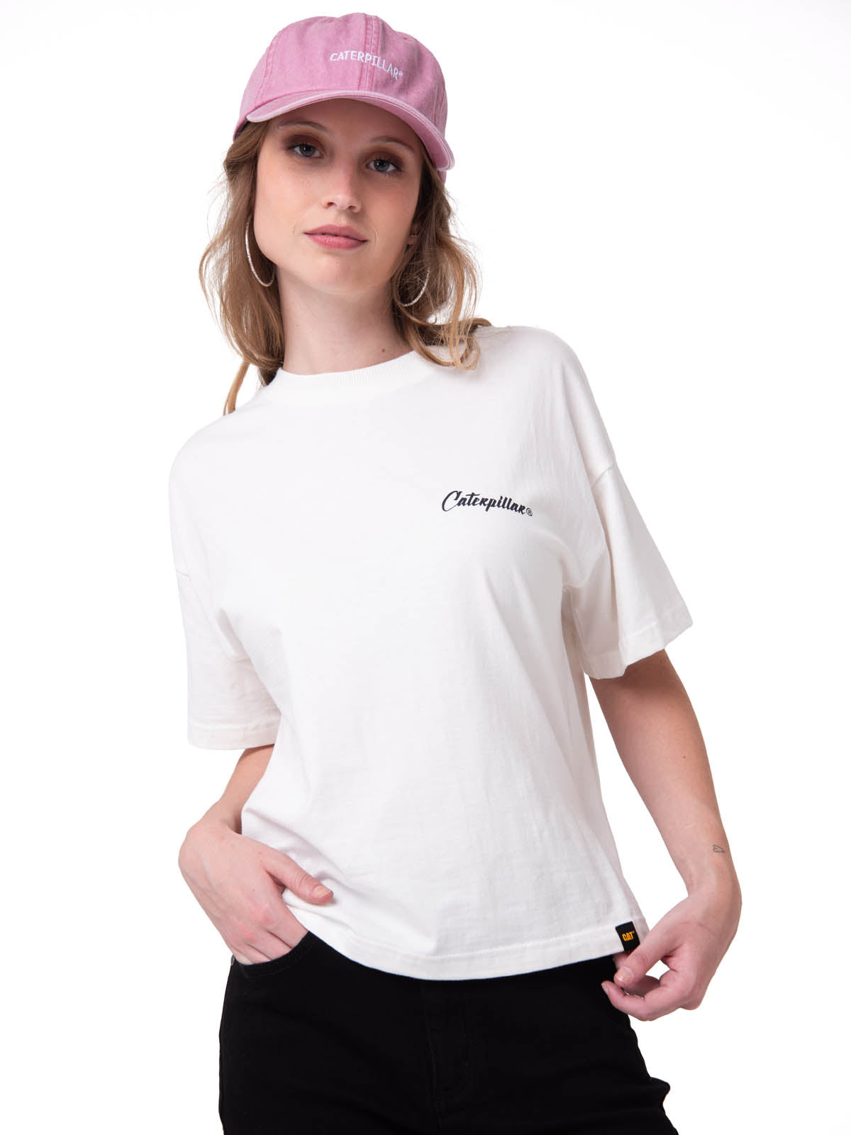Camiseta Moment In Time Boxy Mujer Color Blanco-2