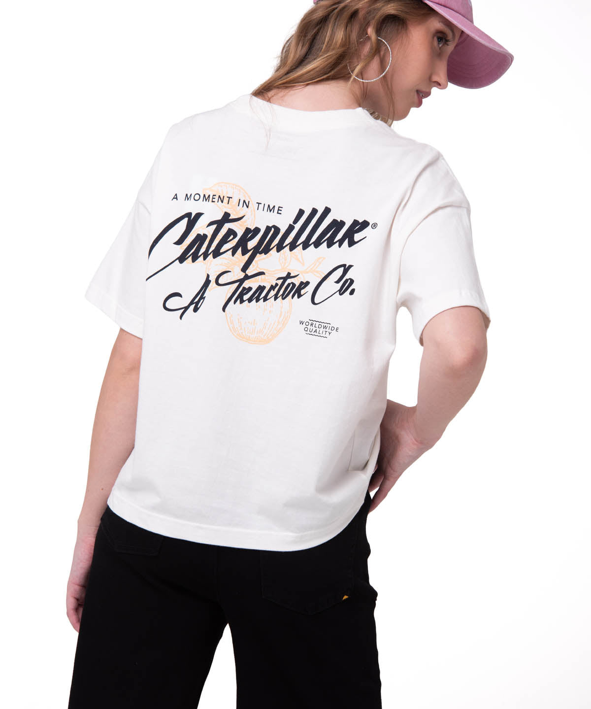 Camiseta Moment In Time Boxy Mujer Color Blanco-3