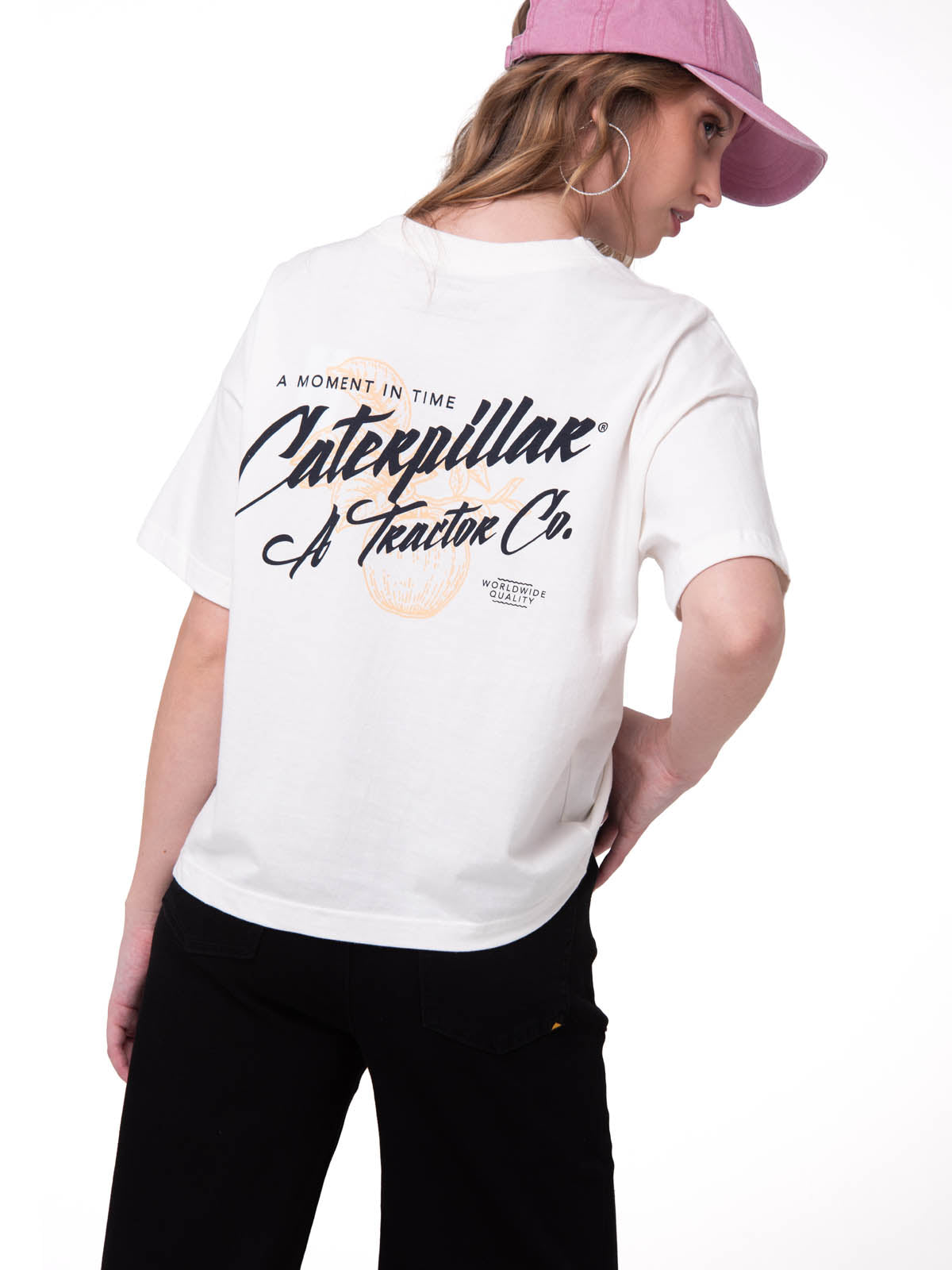 Camiseta Moment In Time Boxy Mujer Color Blanco-3