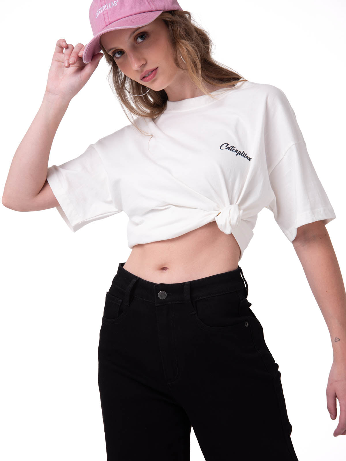 Camiseta Moment In Time Boxy Mujer Color Blanco-5