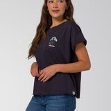 Camiseta Cross Stitch Relaxed Mujer Color Azul-2