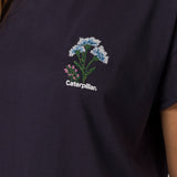 Camiseta Cross Stitch Relaxed Mujer Color Azul-3