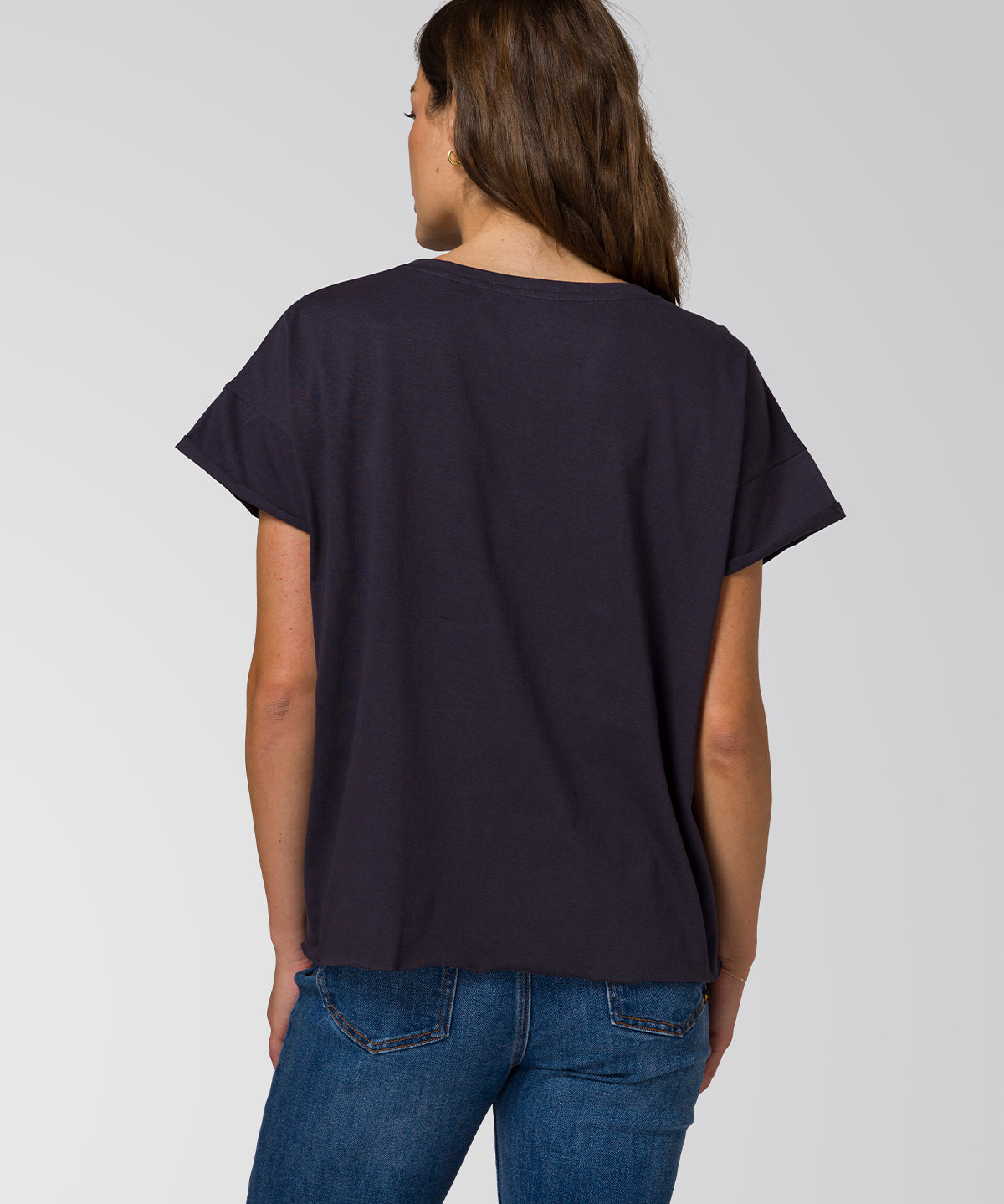 Camiseta Cross Stitch Relaxed Mujer Color Azul-4