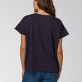 Camiseta Cross Stitch Relaxed Mujer Color Azul-4