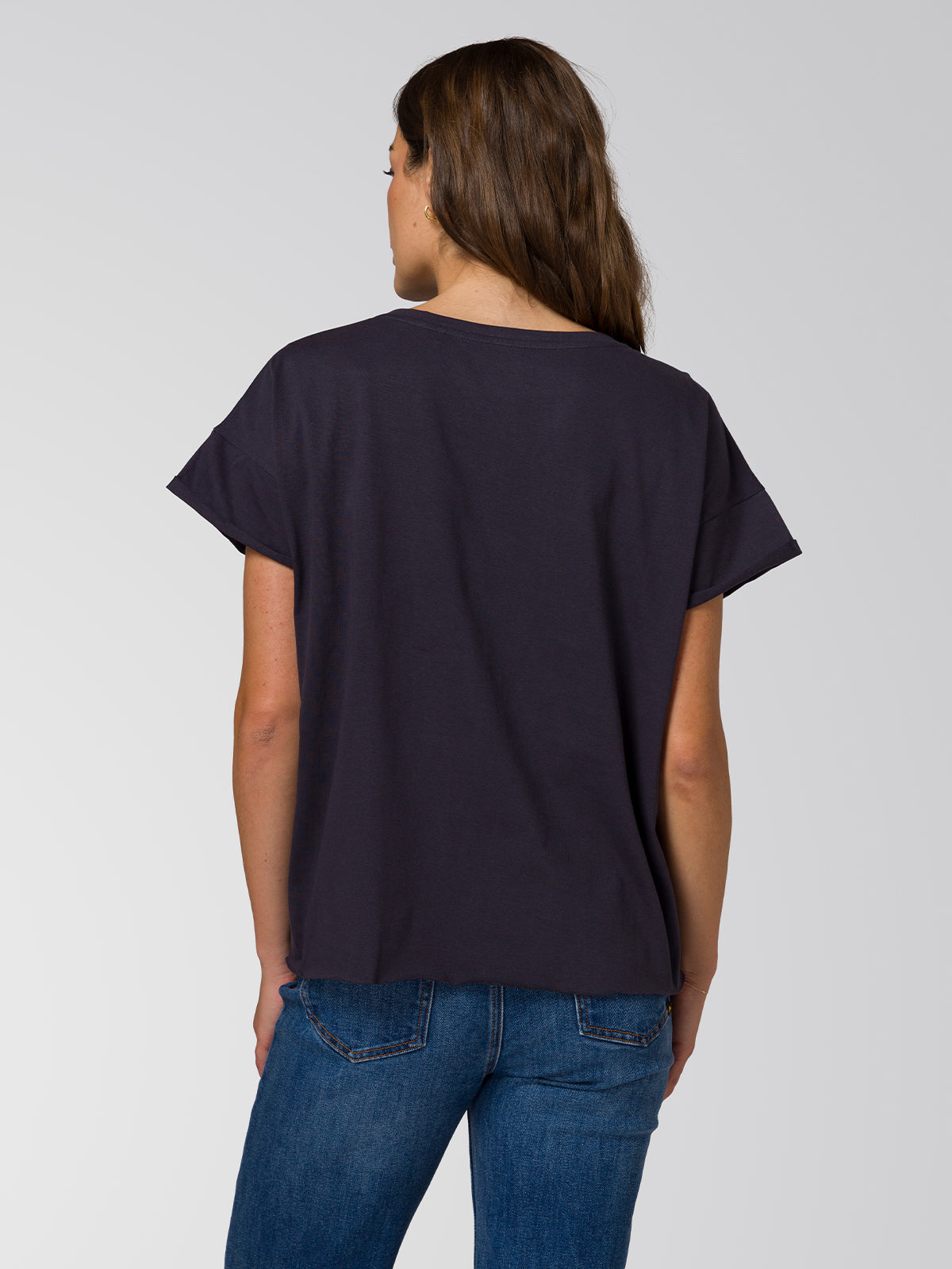 Camiseta Cross Stitch Relaxed Mujer Color Azul-4