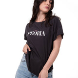 Camiseta Peoria Relaxed Graph Mujer Color Negro-1
