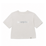 Camiseta Crop Metallic Graphi Para Mujer Color Blanco