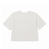 Camiseta Crop Metallic Graphi Para Mujer Color Blanco