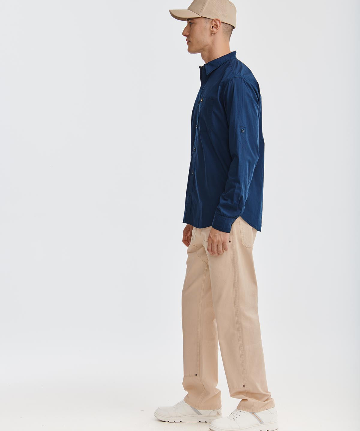 Camisa Fndtn Convertible Ls Para Hombre Color Azul-2