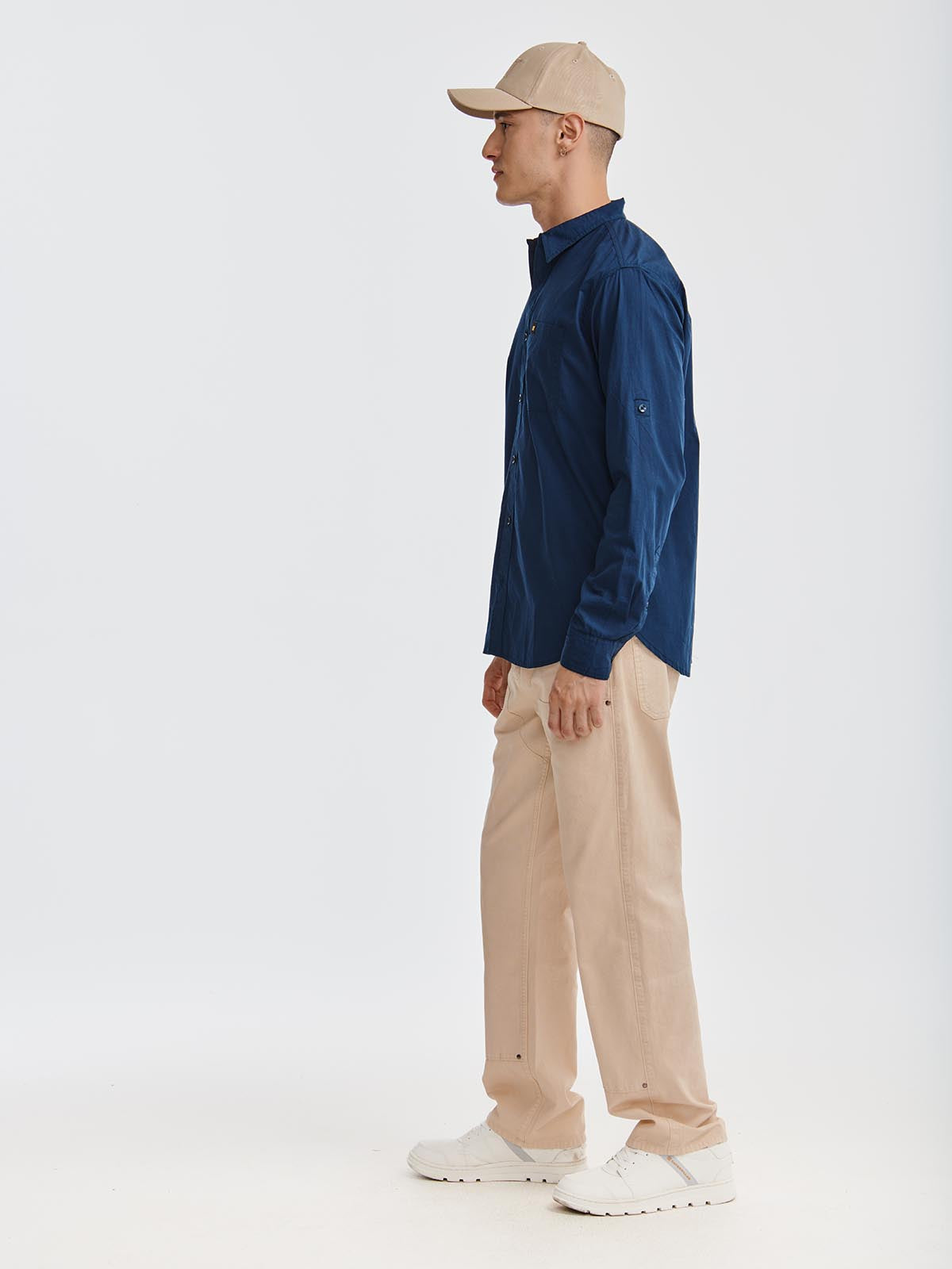 Camisa Fndtn Convertible Ls Para Hombre Color Azul-2