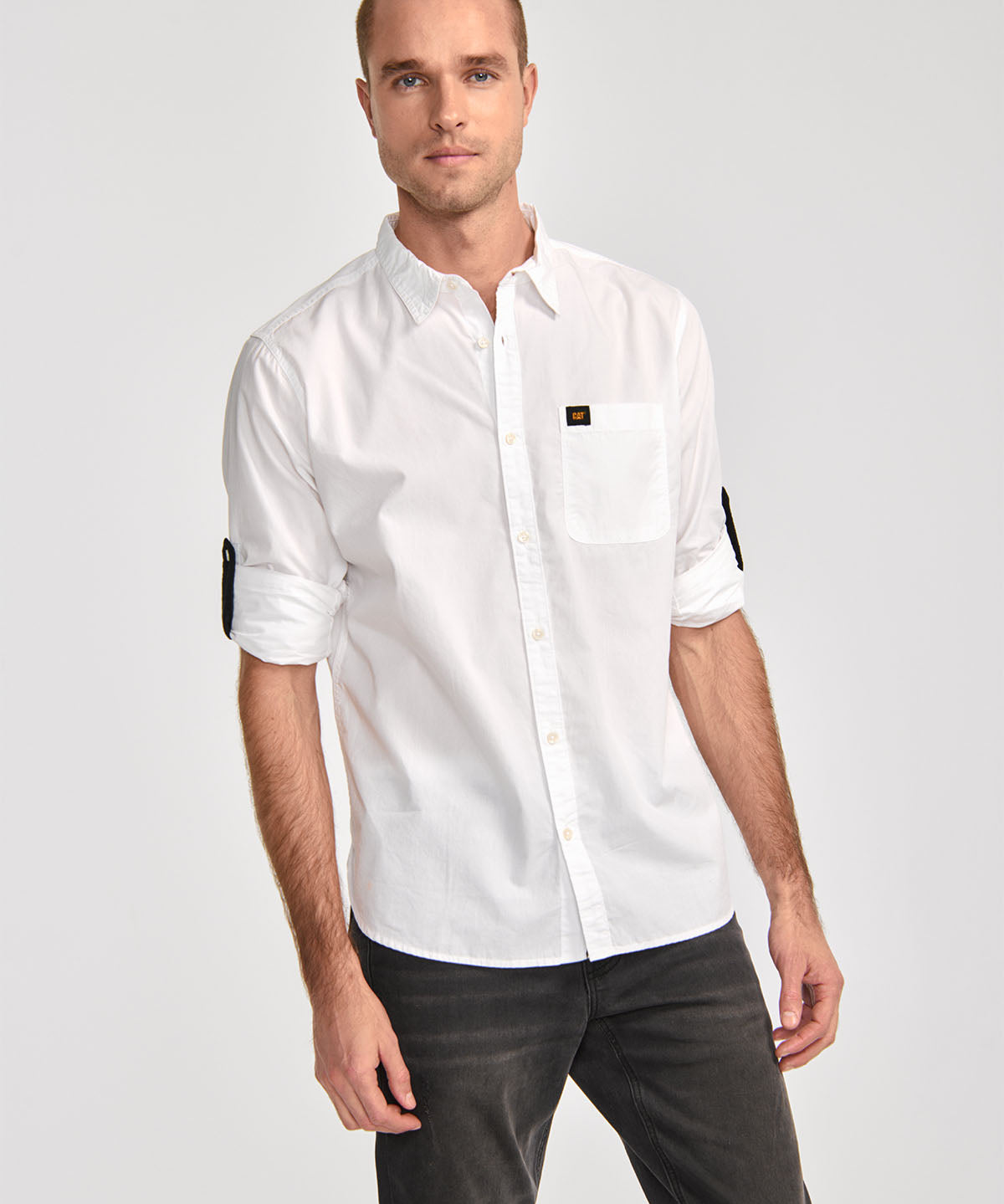 Camisa Fndtn Convertible Ls Para Hombre Color Blanco-1