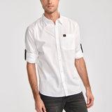 Camisa Fndtn Convertible Ls Para Hombre Color Blanco-1