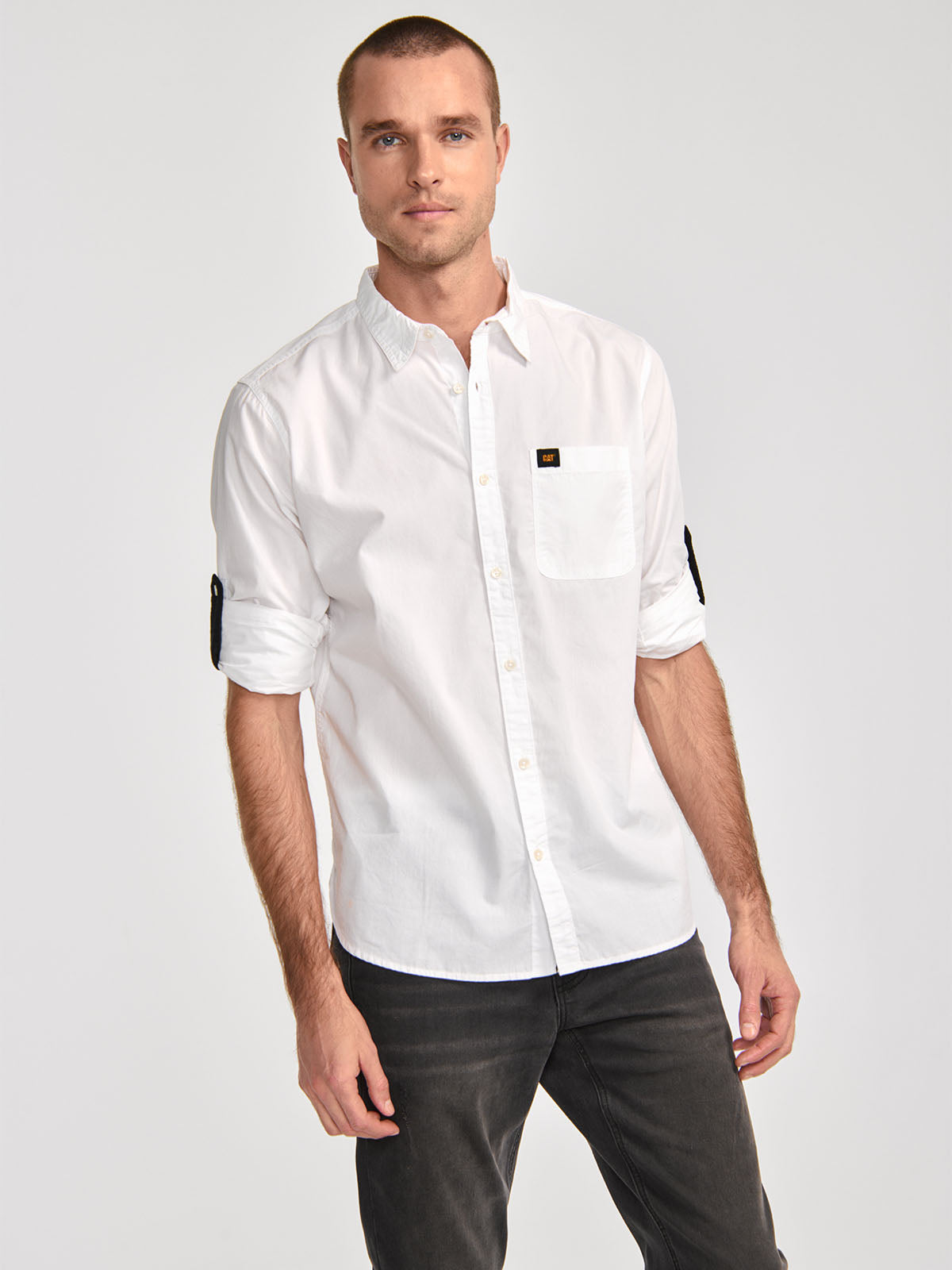 Camisa Fndtn Convertible Ls Para Hombre Color Blanco-1