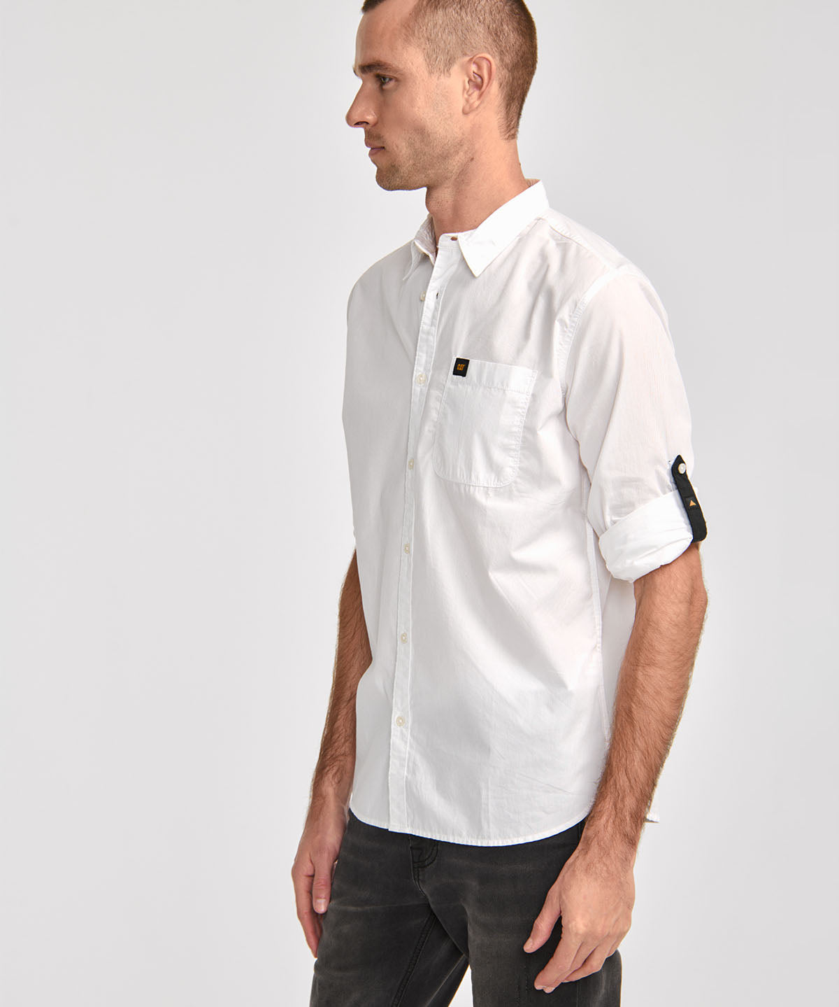 Camisa Fndtn Convertible Ls Para Hombre Color Blanco-4