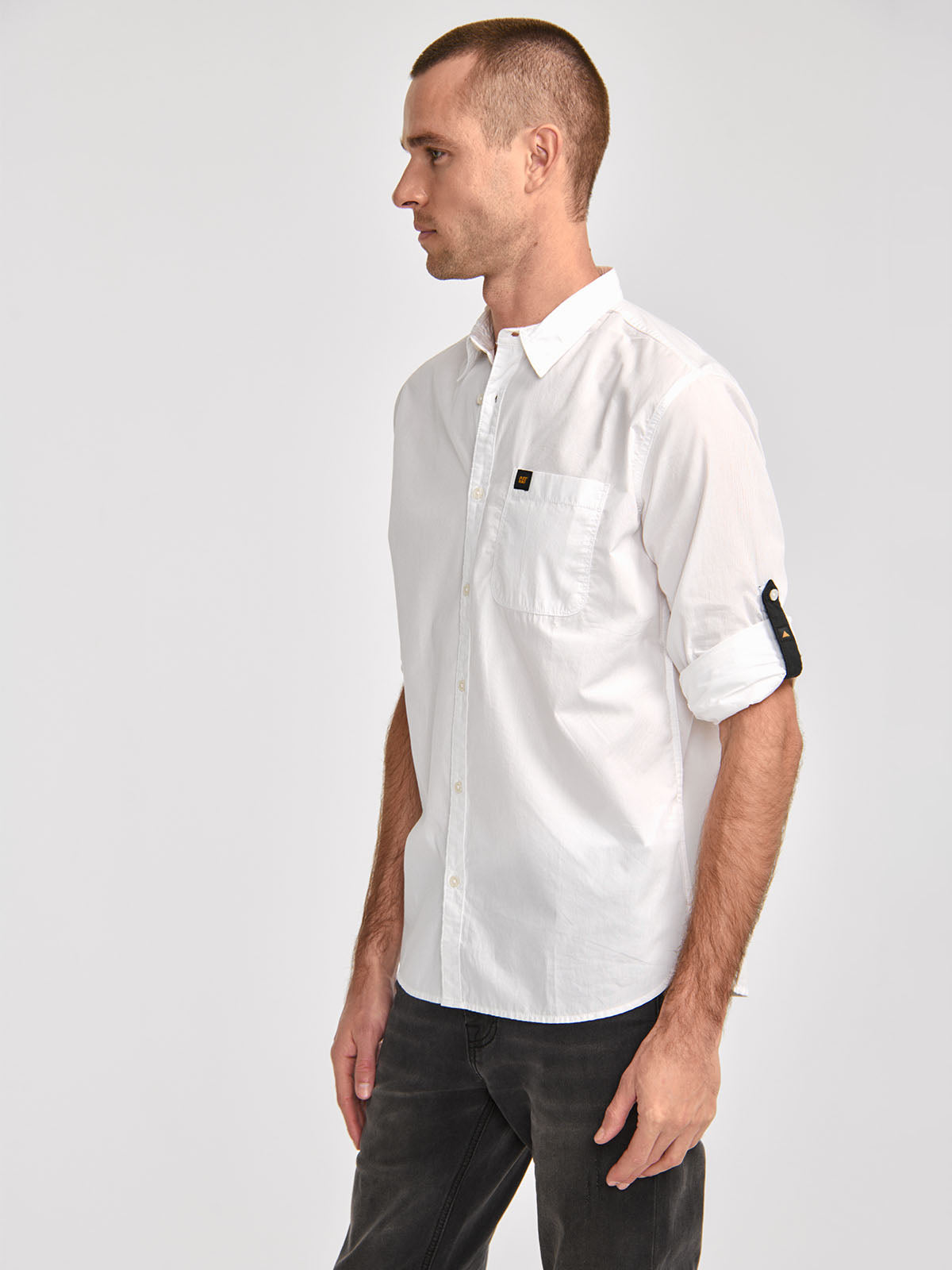 Camisa Fndtn Convertible Ls Para Hombre Color Blanco-4