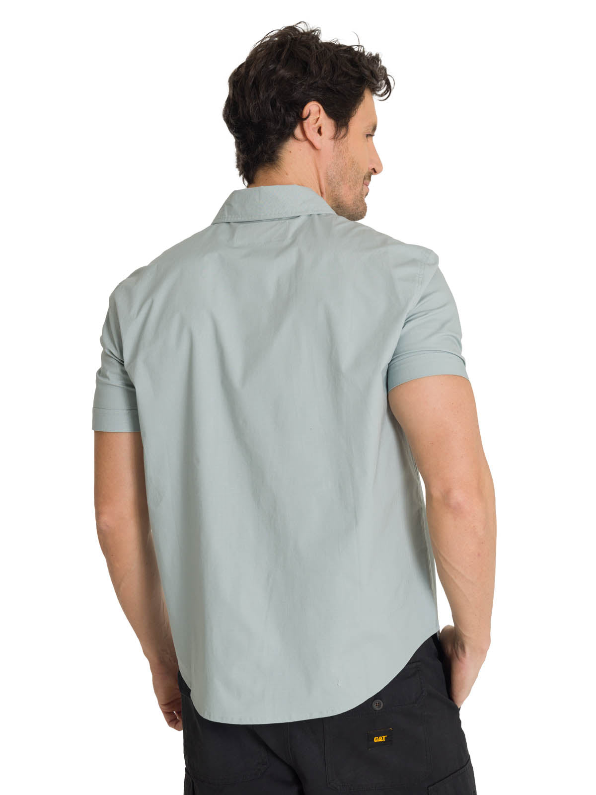 Camisa Utility Manga Corta Shirt Para Mujer Color Gris-3