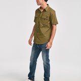 Camisa Utility Manga Corta Shirt Para Mujer Color Verde-3