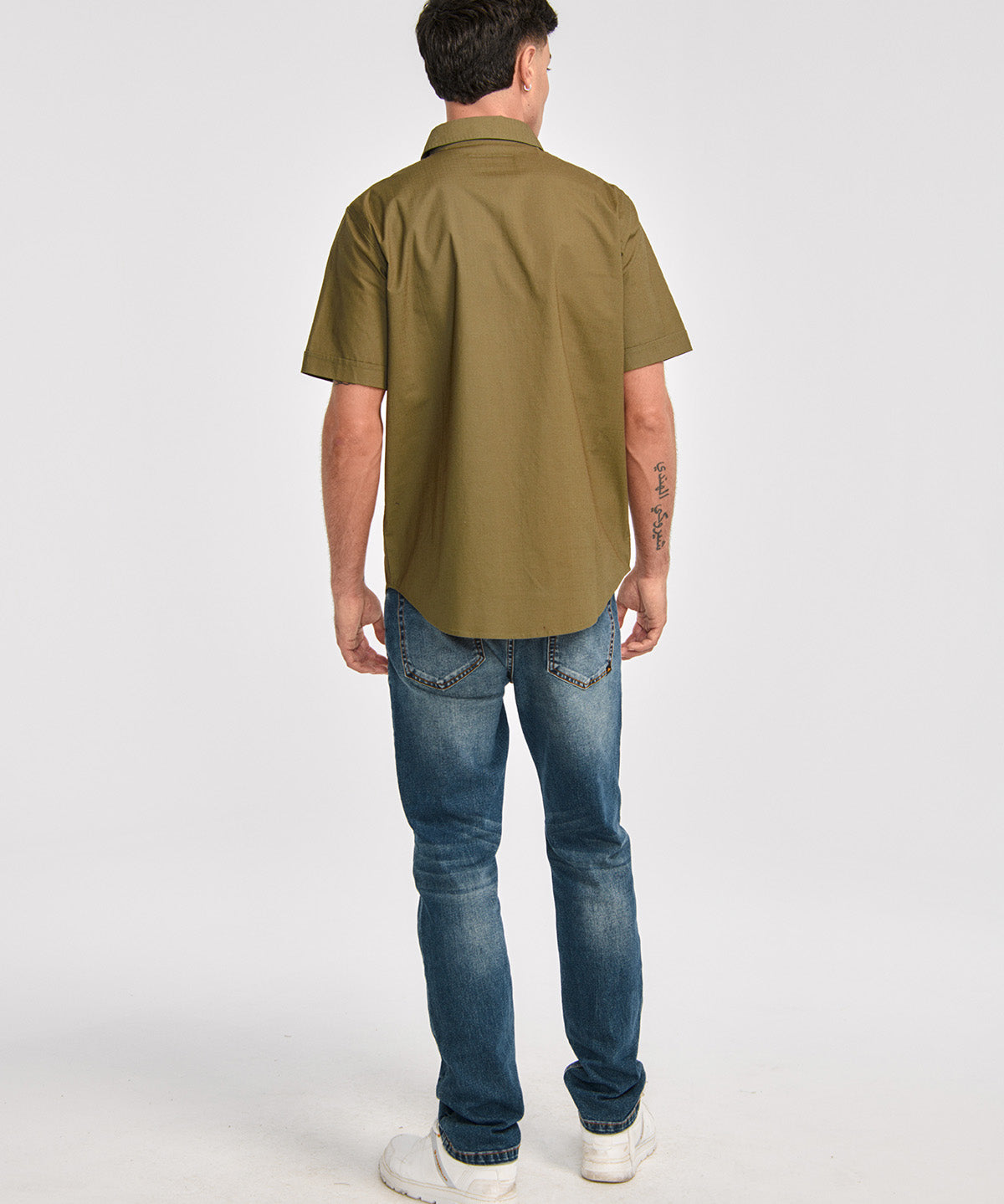 Camisa Utility Manga Corta Shirt Para Mujer Color Verde-4