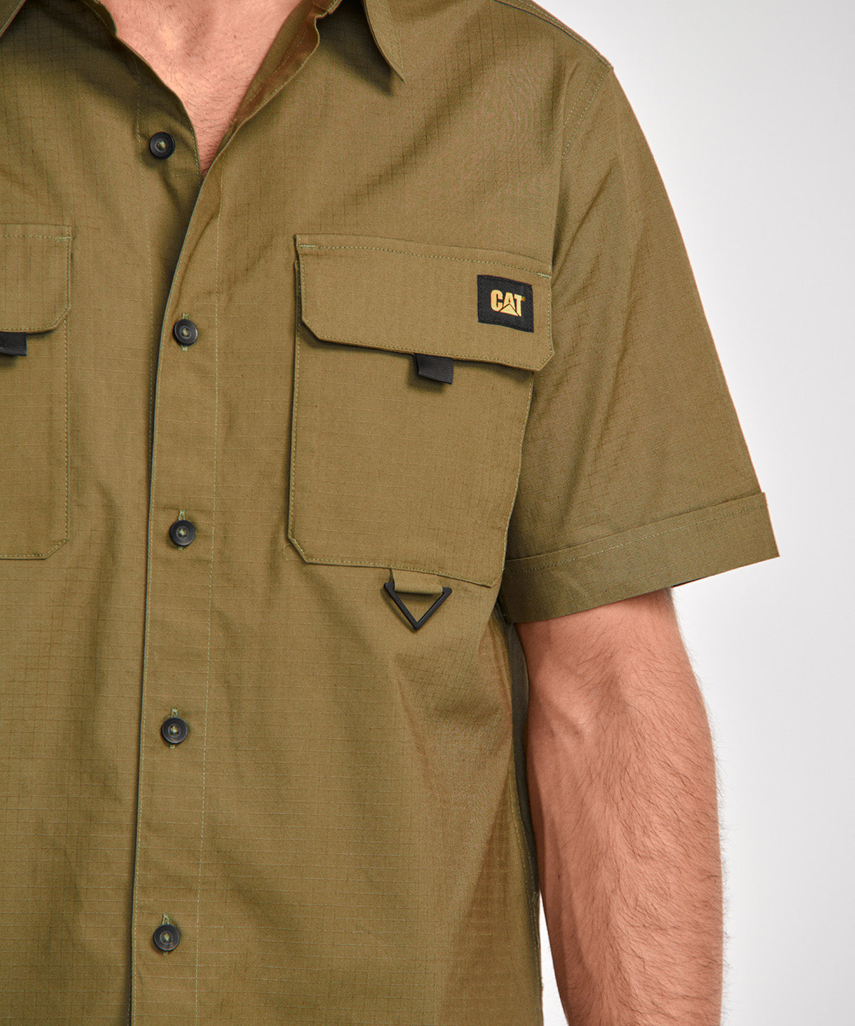 Camisa Utility Manga Corta Shirt Para Mujer Color Verde-5