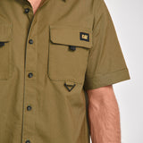 Camisa Utility Manga Corta Shirt Para Mujer Color Verde-5