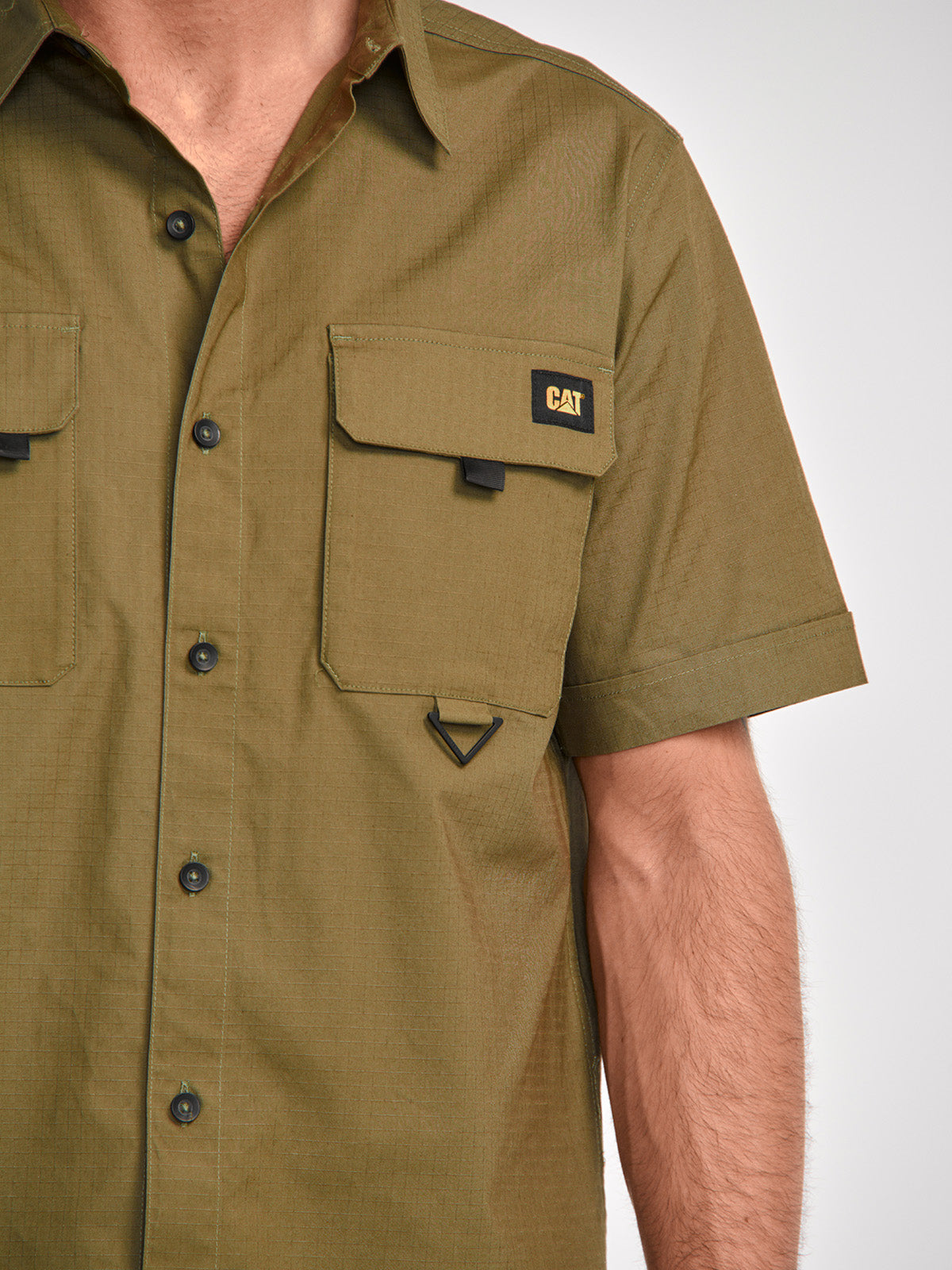 Camisa Utility Manga Corta Shirt Para Mujer Color Verde-5