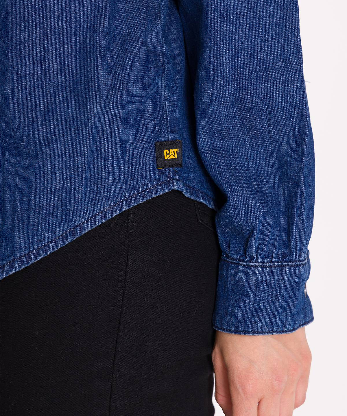 Camisa Denim Relaxed Manga Larga Sh Para Mujer Color Azul-5