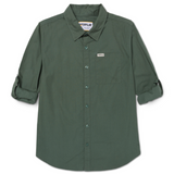 Camisa Convertible Manga Larga Popl Para Hombre Color Verde