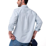 Camisa Convertible Manga Larga Popl Hombre Color Celeste-2
