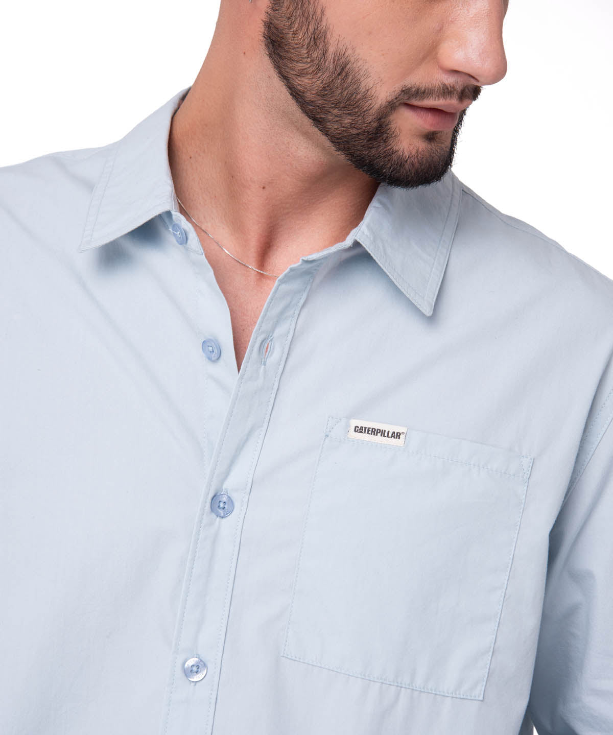 Camisa Convertible Manga Larga Popl Hombre Color Celeste-3
