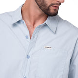 Camisa Convertible Manga Larga Popl Hombre Color Celeste-3