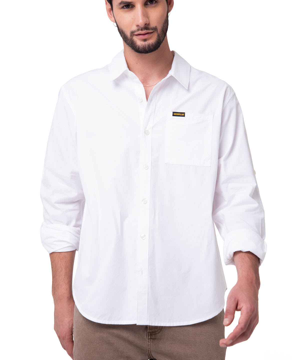 Camisa Convertible Manga Larga Popl Hombre Color Blanco-2