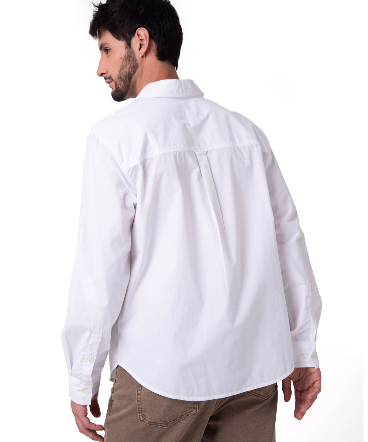 Camisa Convertible Manga Larga Popl Hombre Color Blanco-3